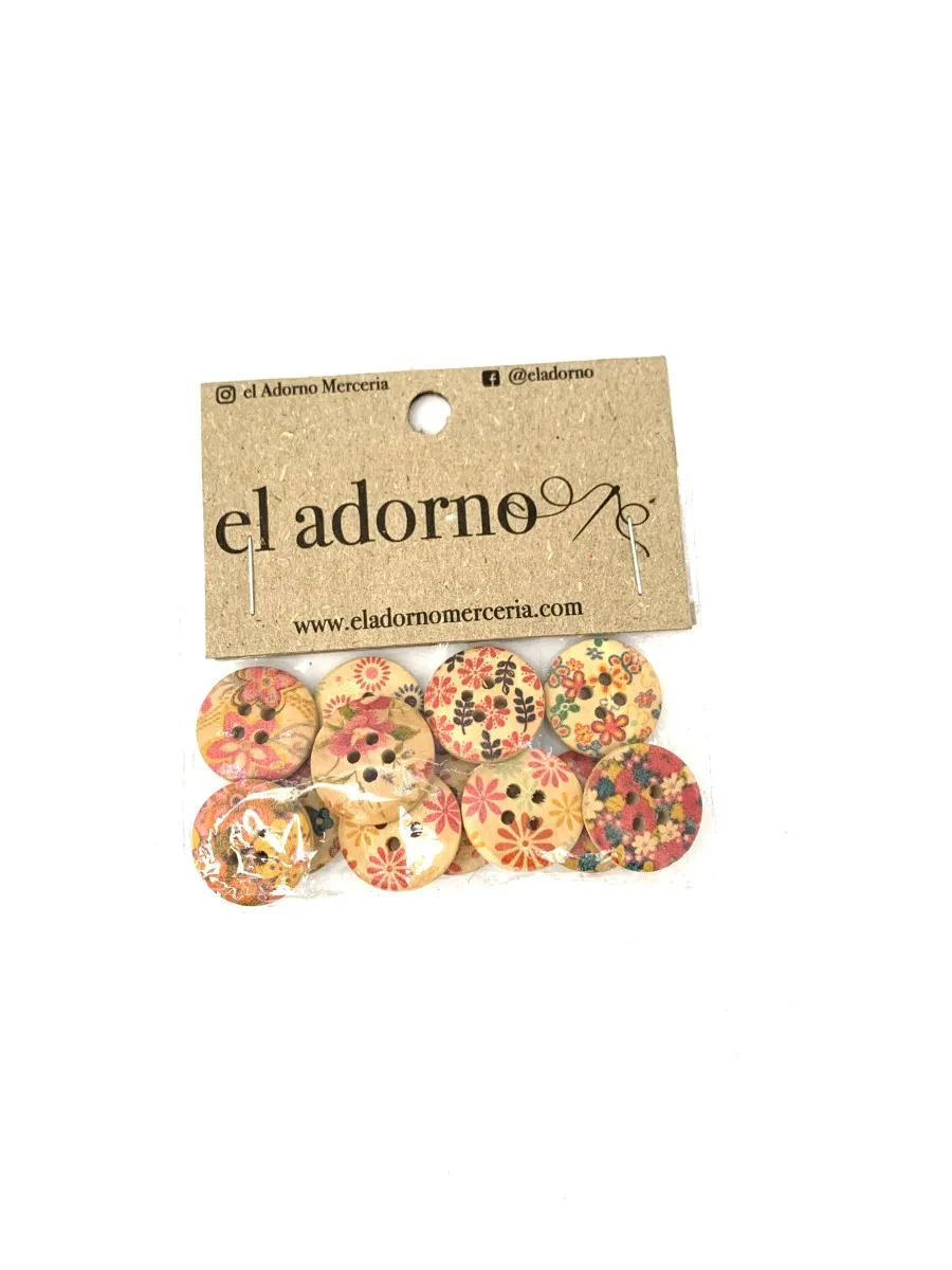 BOTON MADERA 28L (FLORES)