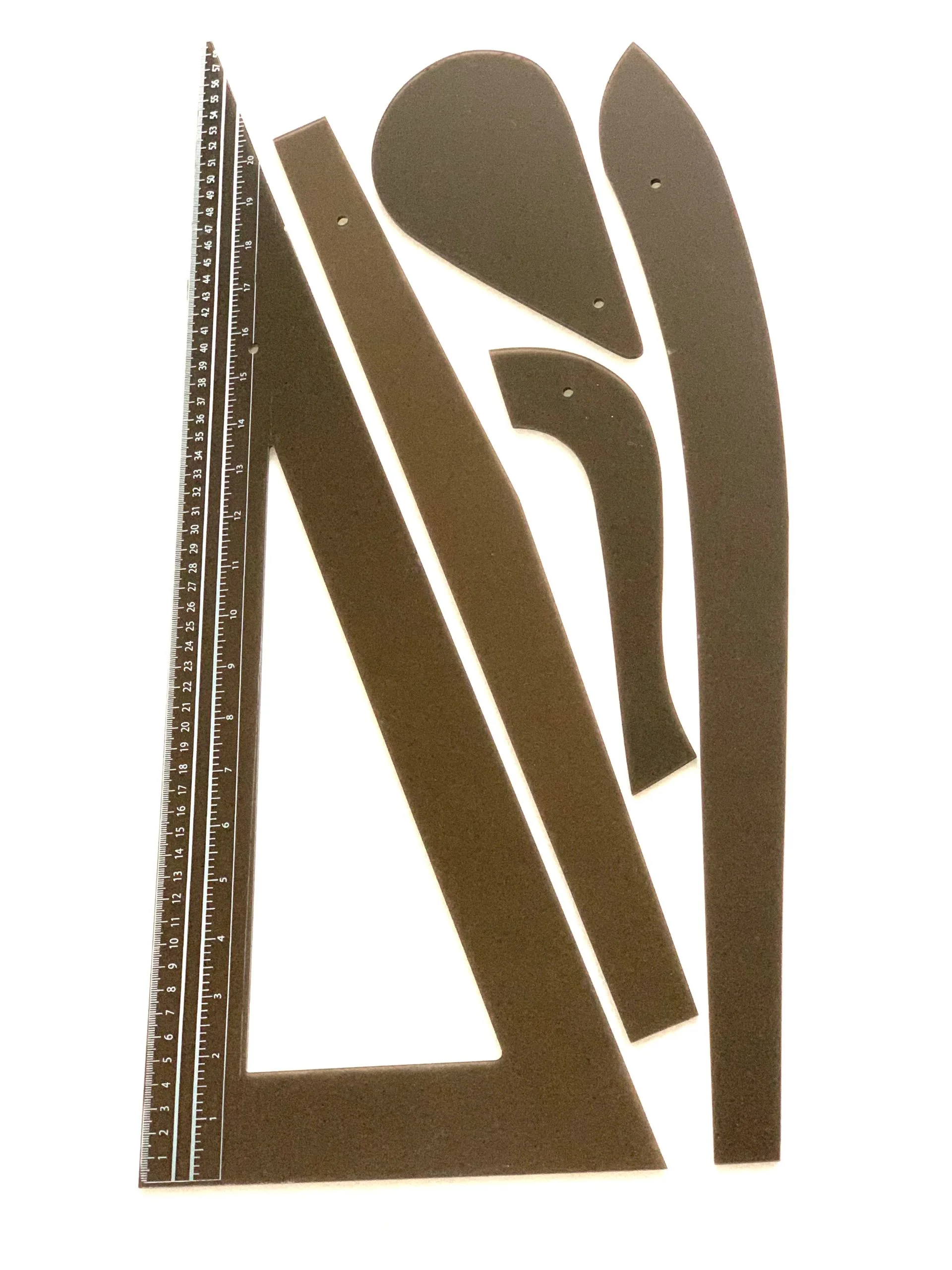 REGLA DE TRAZO / PATRONAJE  BASICO X 5 PIEZAS