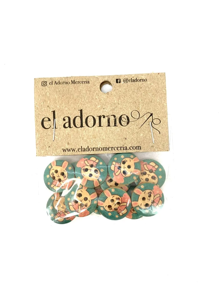 BOTON MADERA 24L (CONEJO)