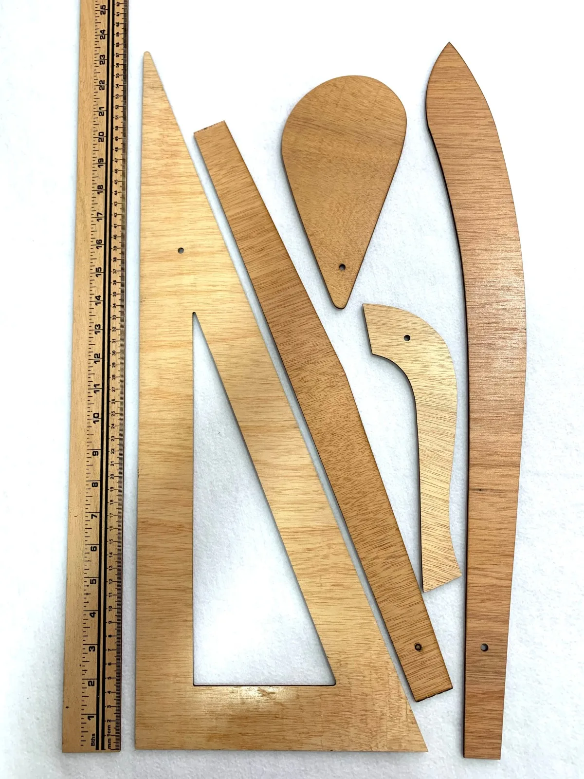 REGLA DE TRAZO / PATRONAJE  BASICO X 6 PIEZAS