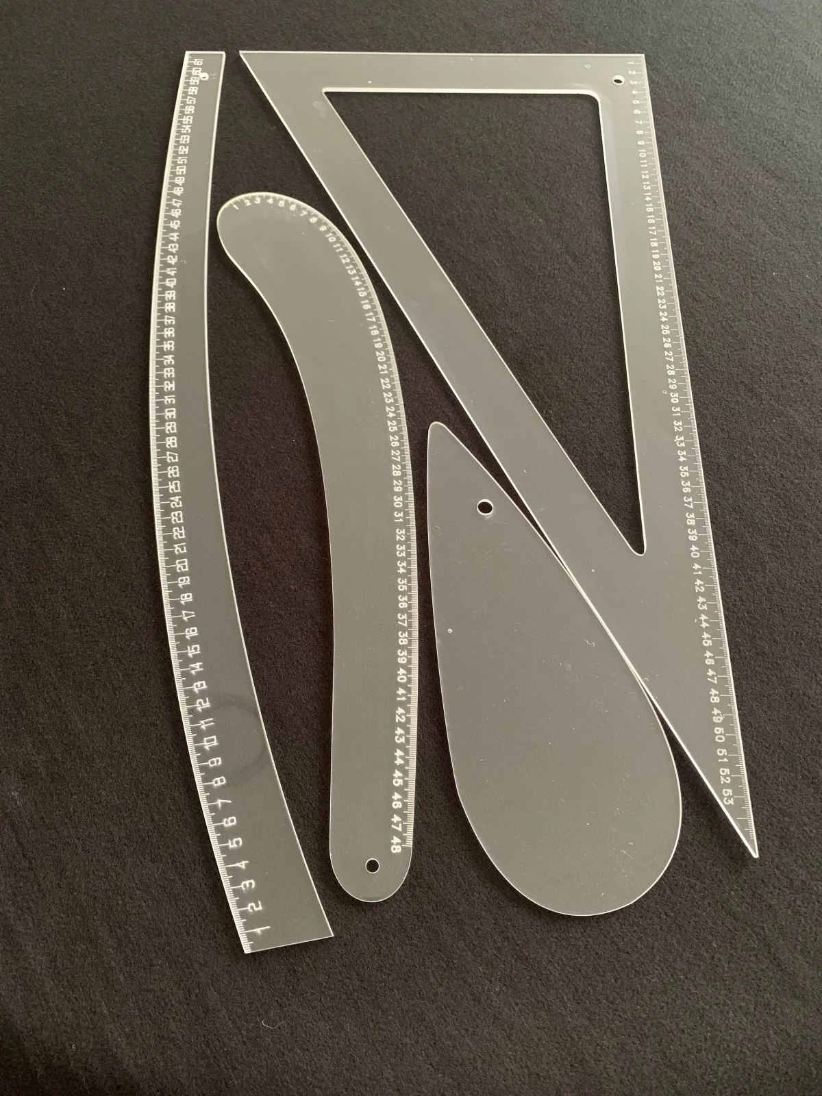 REGLA DE TRAZO / PATRONAJE  PROFESIONAL X 4 PIEZAS