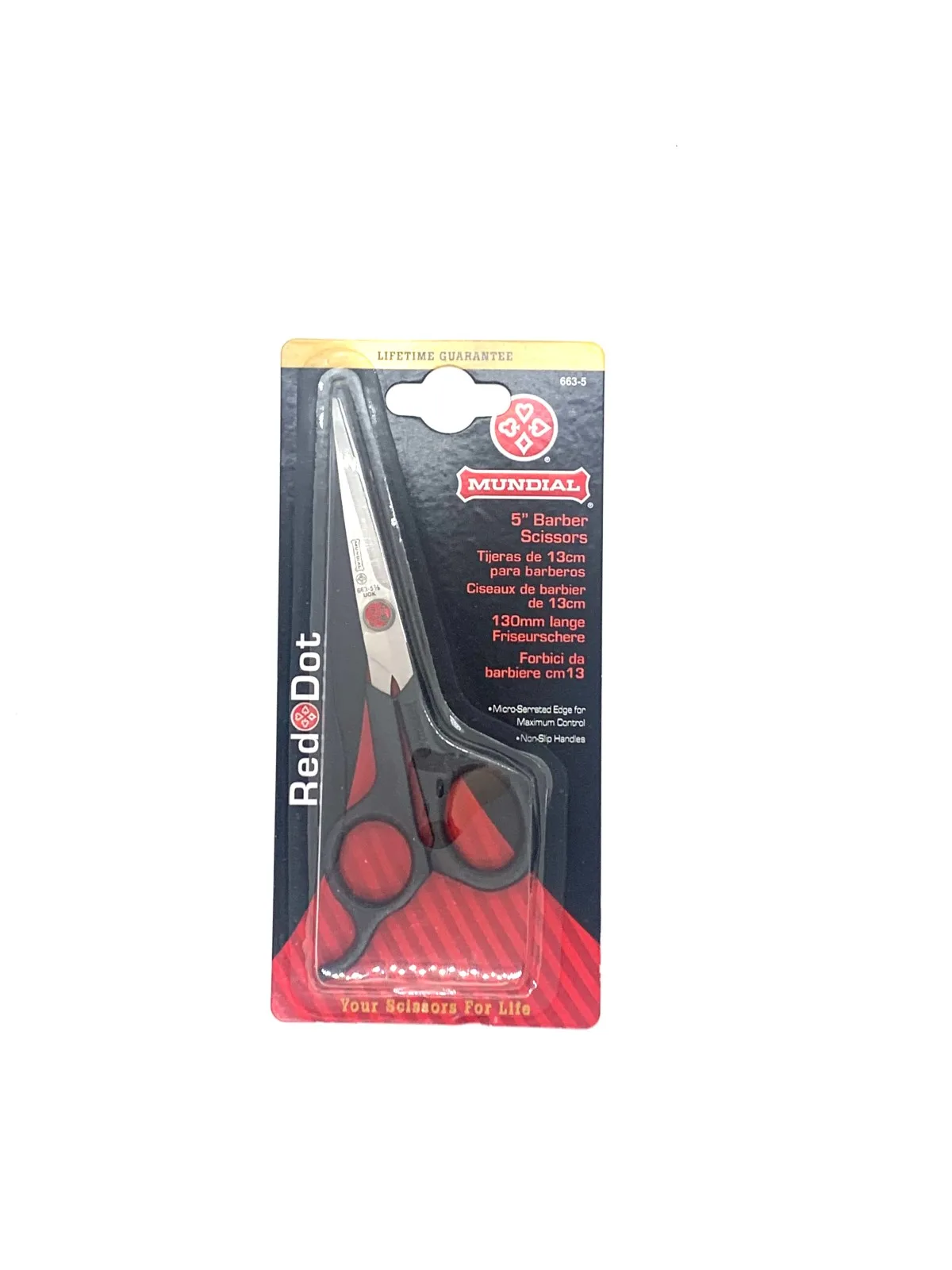 TIJERA PARA BARBERIA 5 pulgadas MUNDIAL