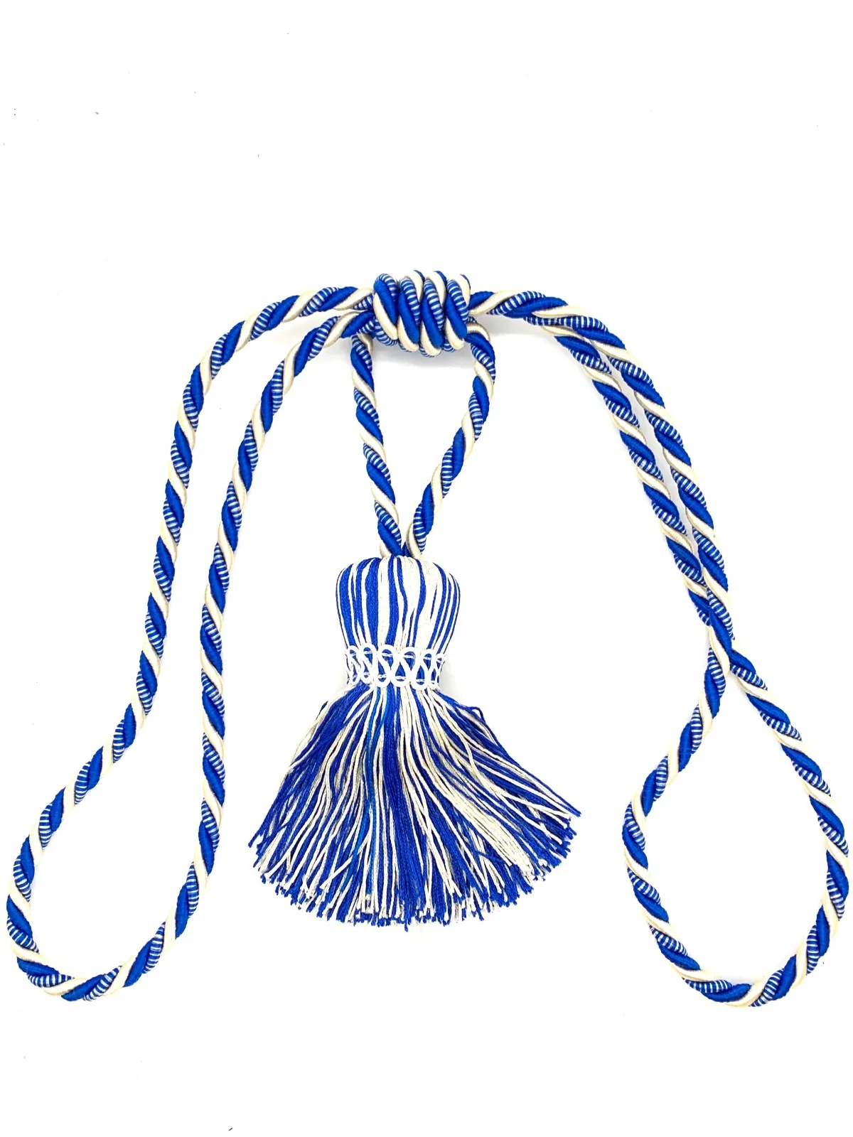 BORLA CORTINA/ALZAPAÑO AZUL REY BLANCO