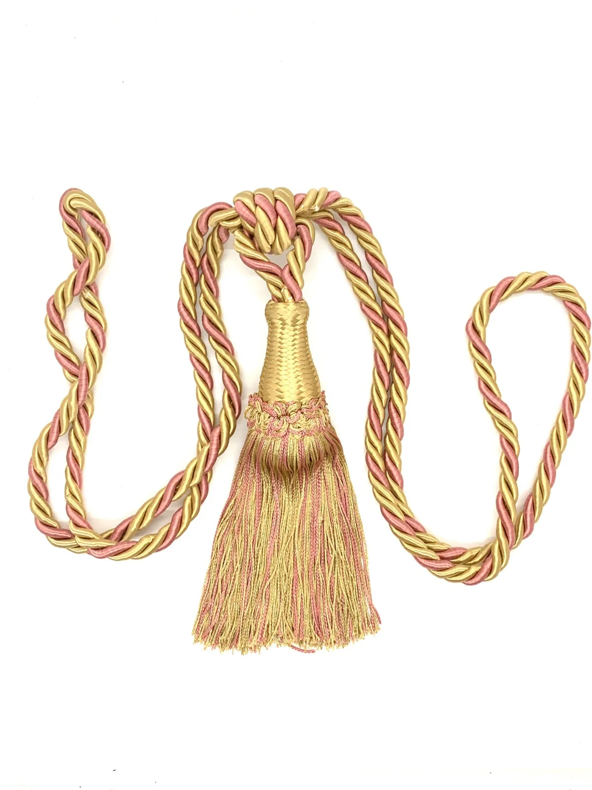 BORLA CORTINA/ALZAPAÑO BEIGE ROSA