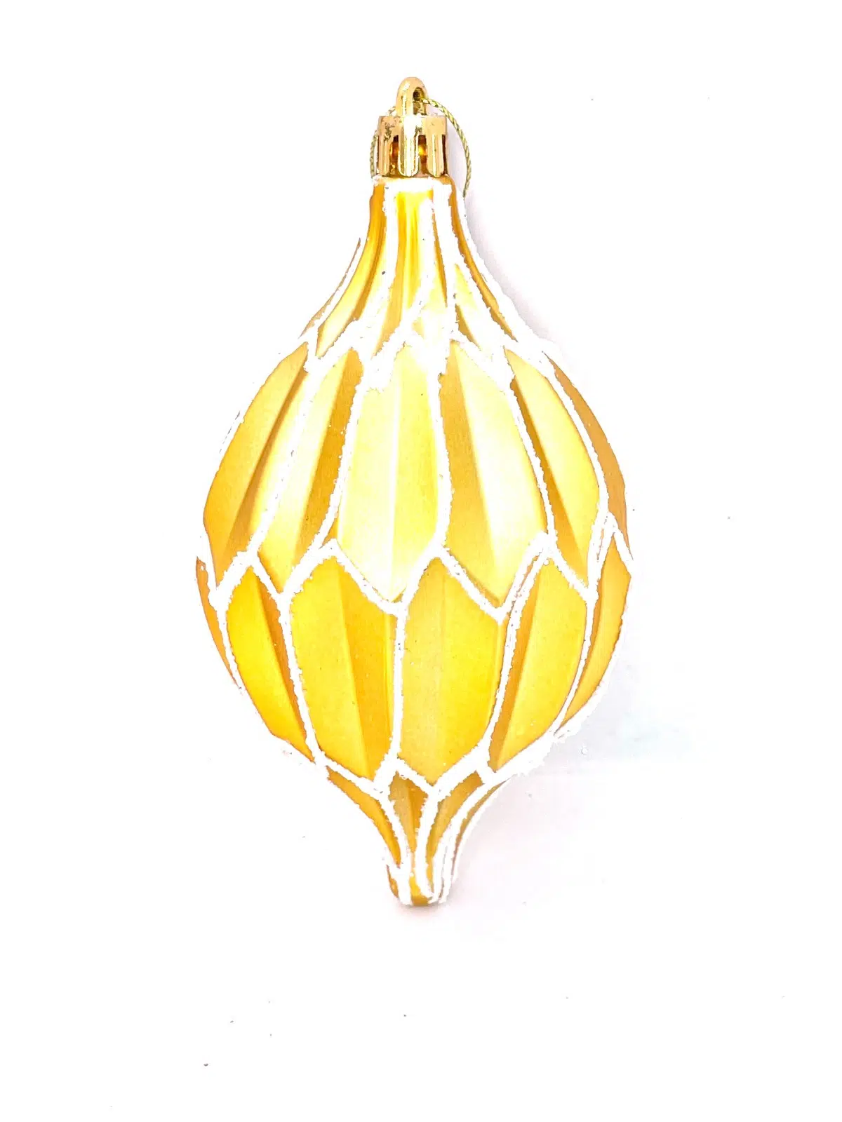 BOLA NAVIDAD LAGRIMA GRANDE 12 CM DORADA