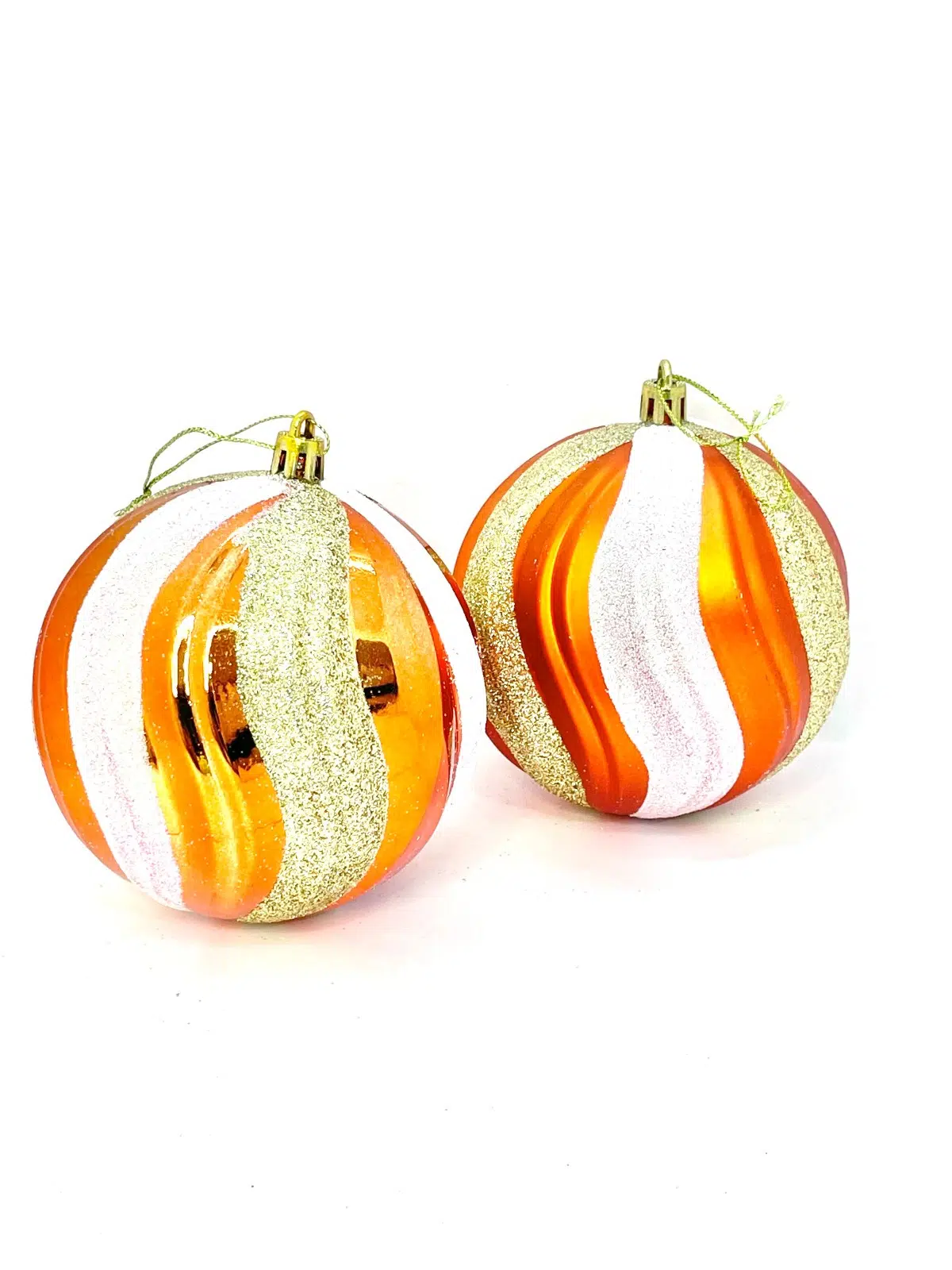 BOLA NAVIDAD 10cm NARANJA