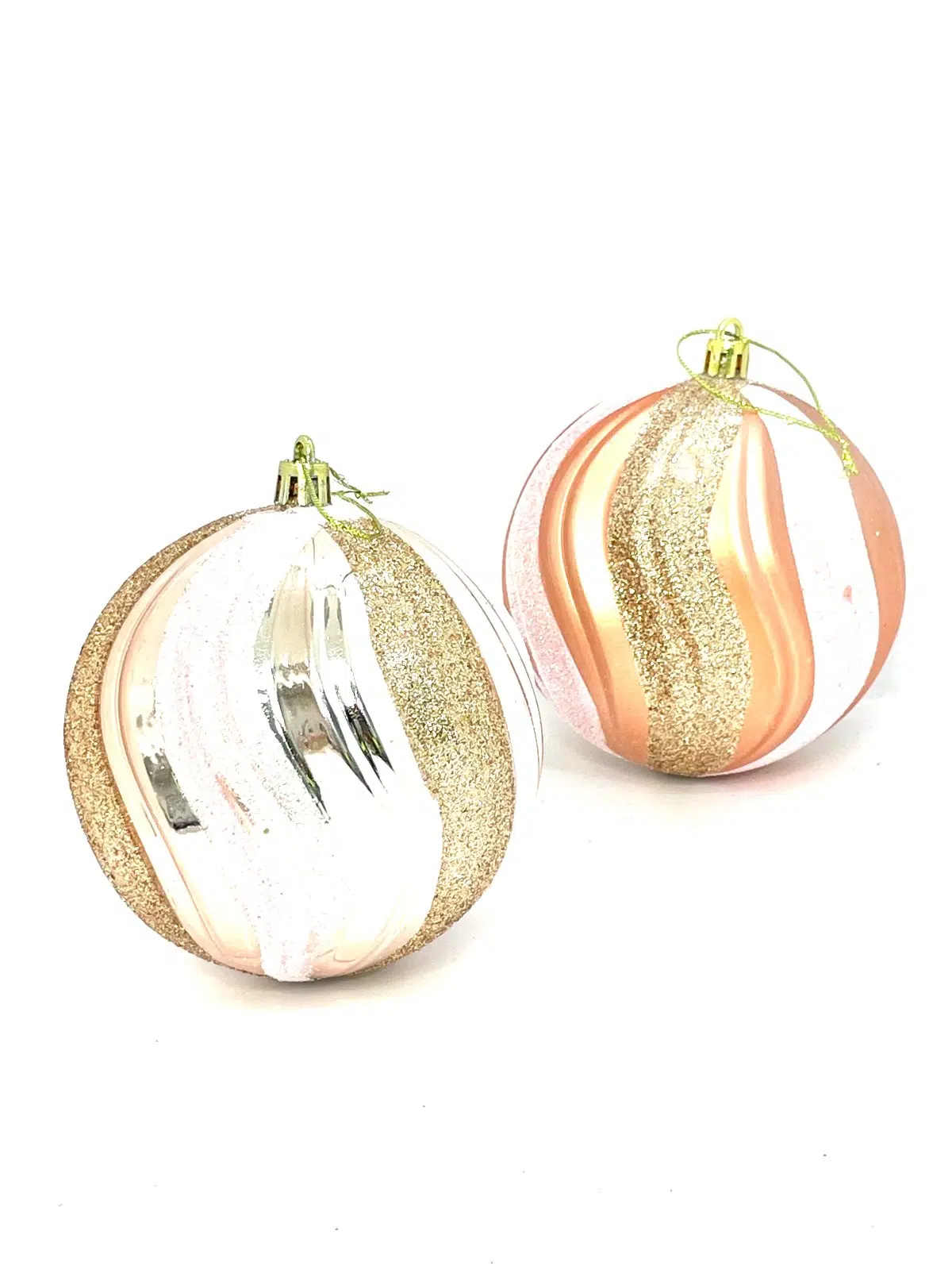 BOLA NAVIDAD 10cm ORO ROSA