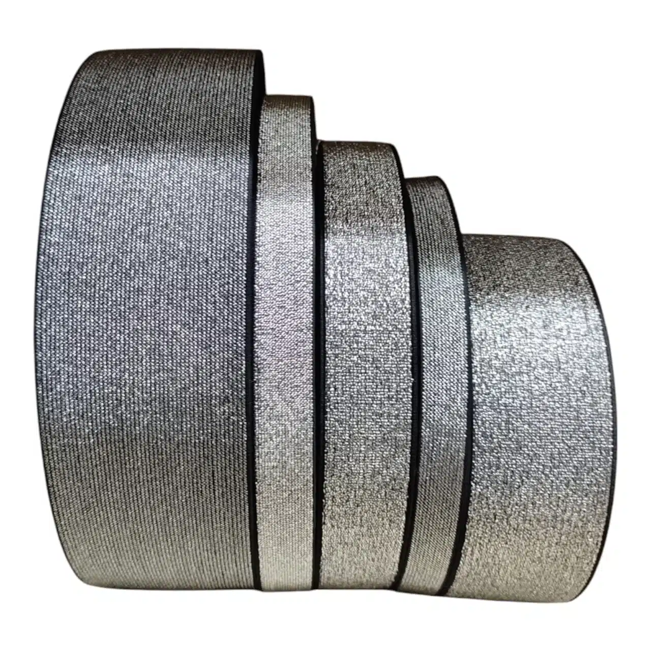 ELASTICO LUREX NEGRO CON PLATEADO