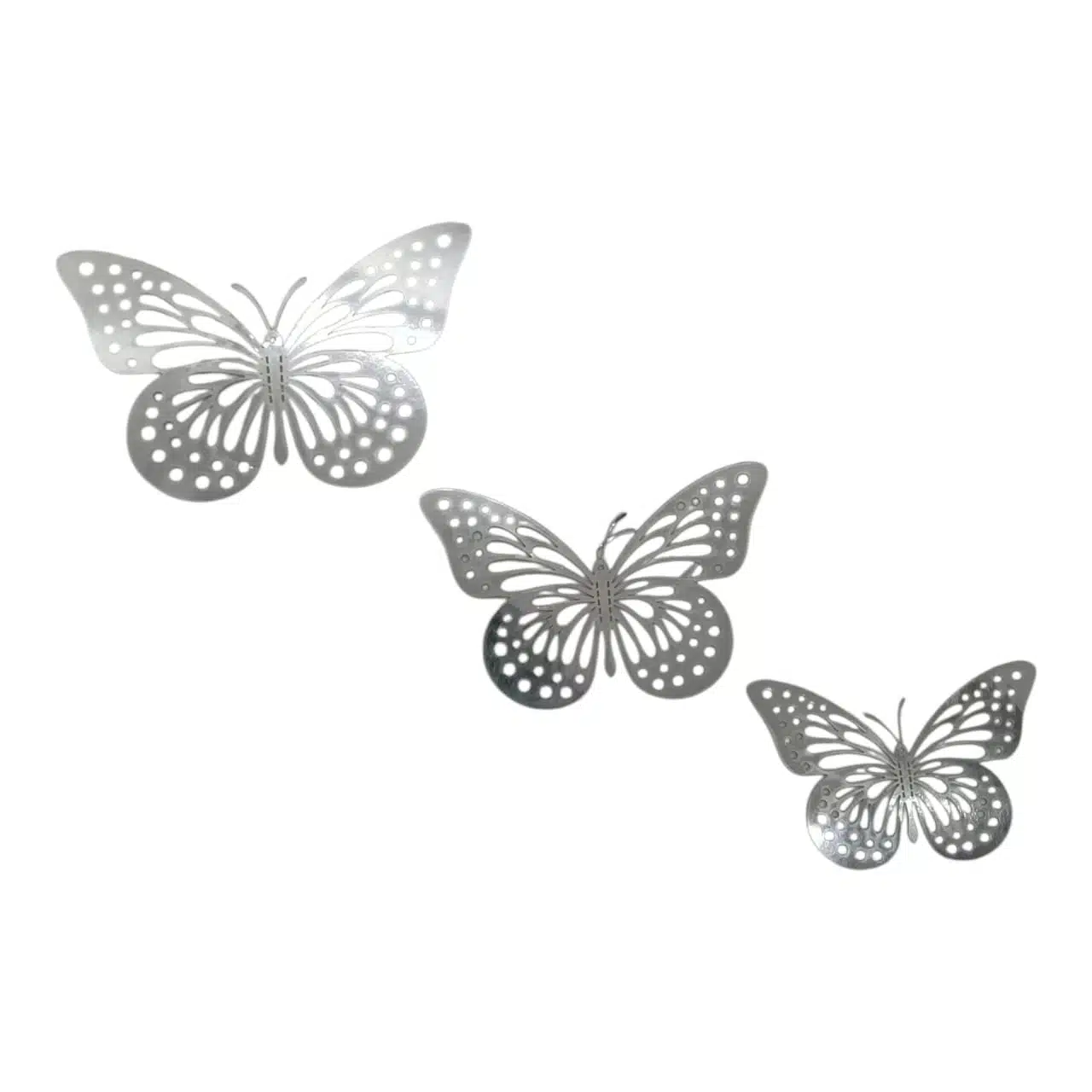 MARIPOSAS PARA DECORACION PLATEADA  EN 3D